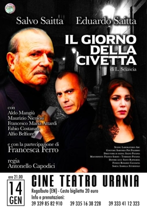 Il Giorno della Civetta al Teatro Urania di Regalbuto.