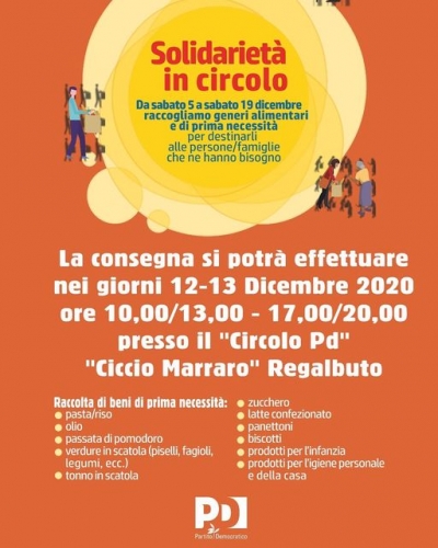 &quot;Solidarietà in circolo&quot; - L&#039;iniziativa nazionale del PD anche a Regalbuto.