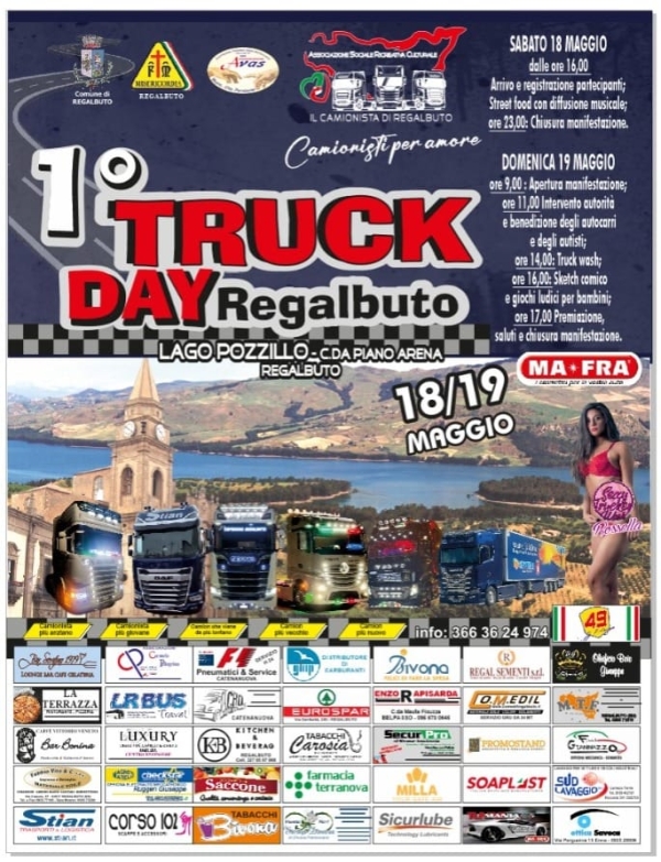 A Regalbuto il fine settimana con la prima edizione del Truck Day .
