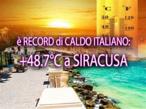 Caldo. Battuto il record di Catenanuova.